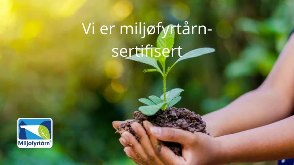 Bevis på at Trollskogen er sertifisert Miljøfyrtårn